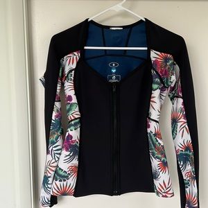 Roxy zip up wetsuit top